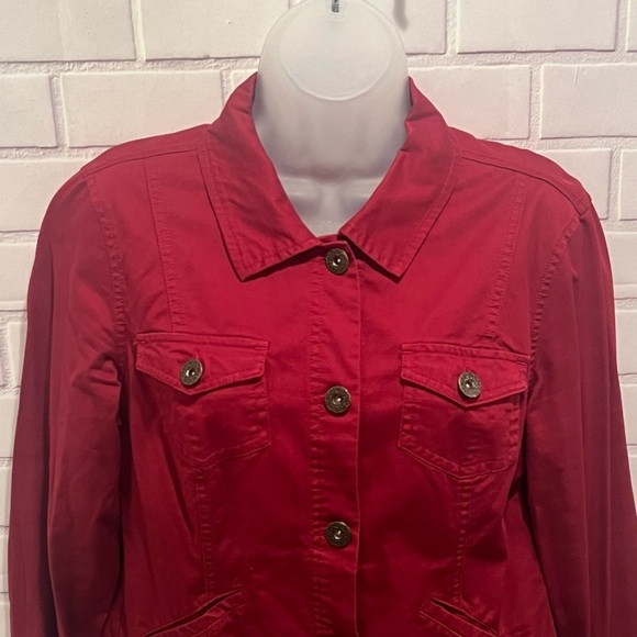 DRESS BARN women red blazer /size S - Picture 2 of 8